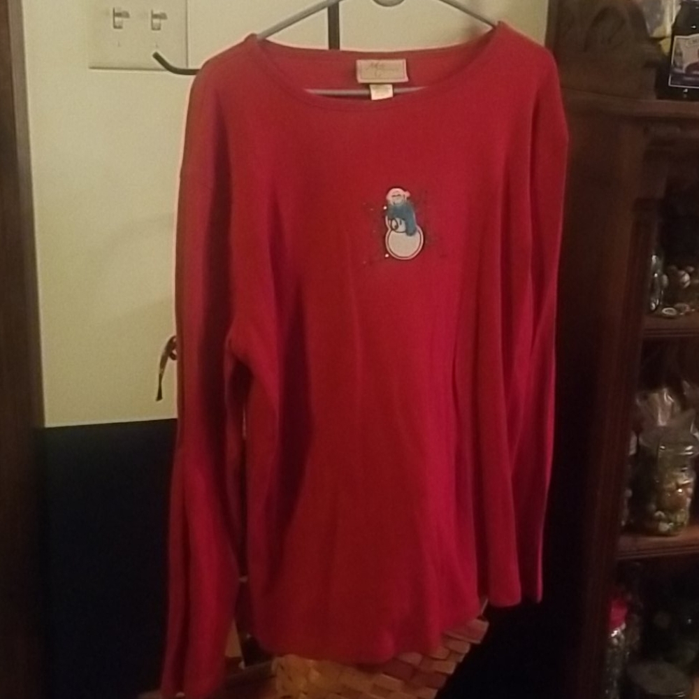 Mc Sportswear Red Long Sleeved Shirt